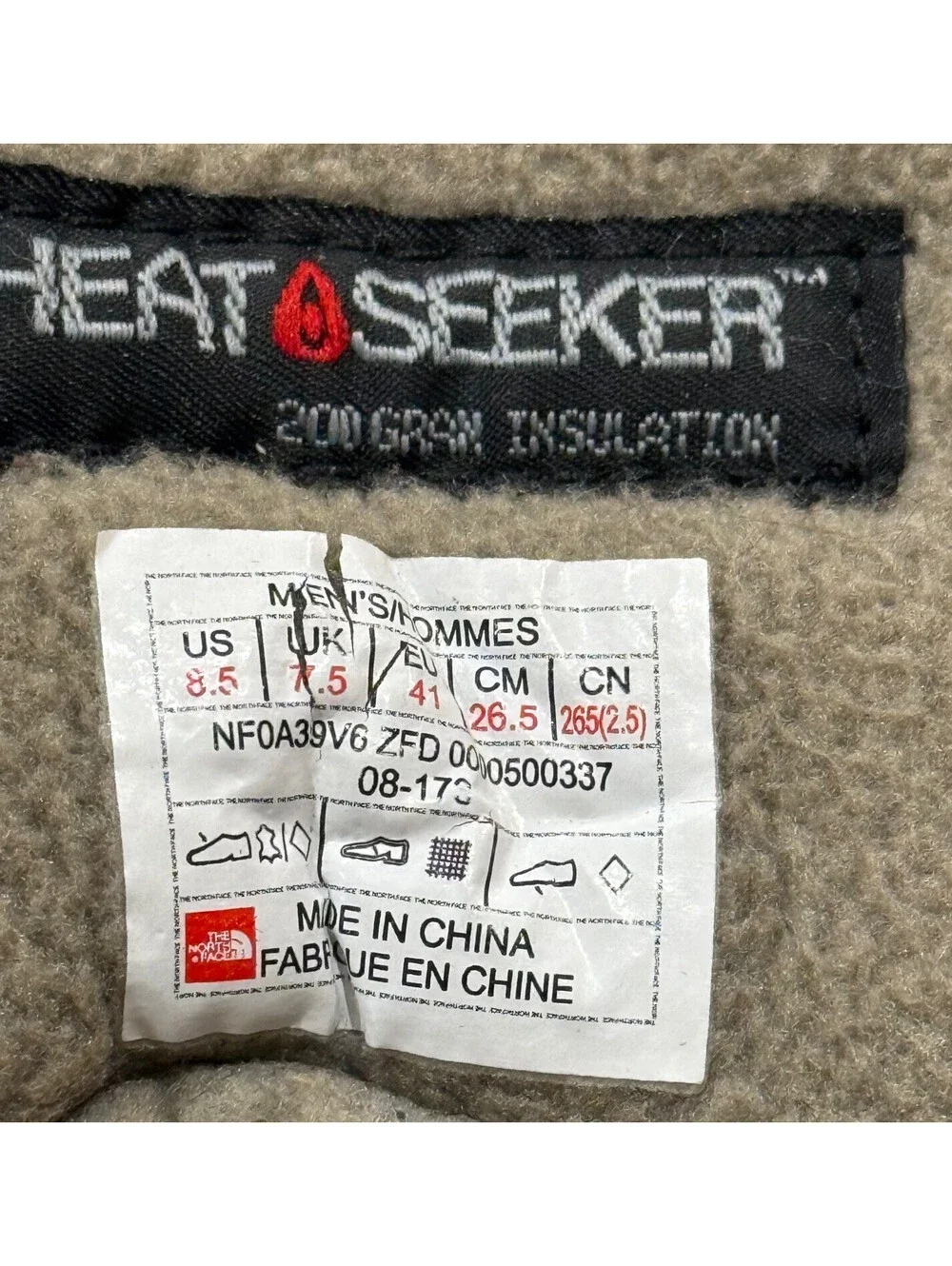The North Face Chilkat 3 Heat Seeker 200gr Waterproof Winter Boot Mens Size 8.5